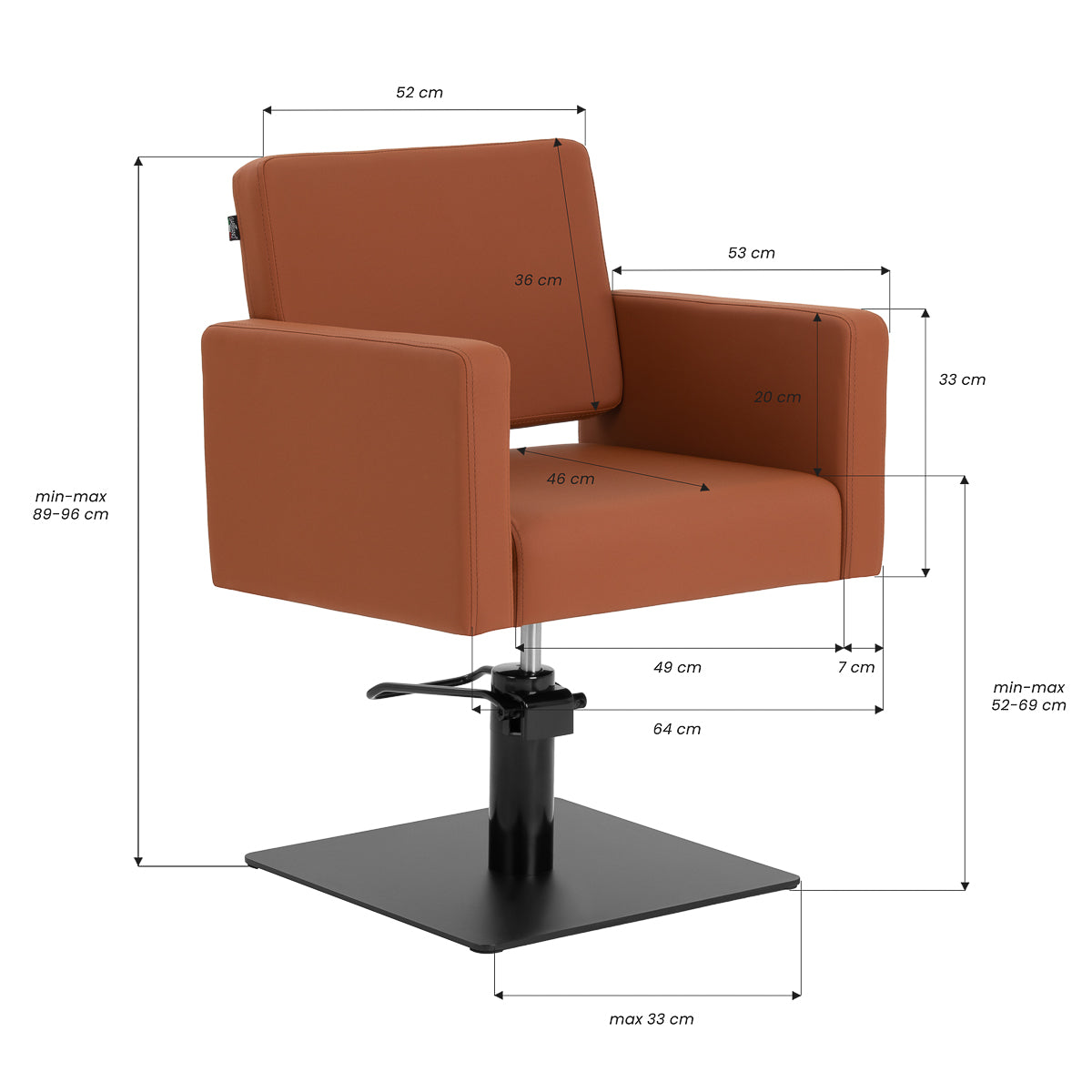 Gabbiano Vitoria hairdressing chair brown - BVShop