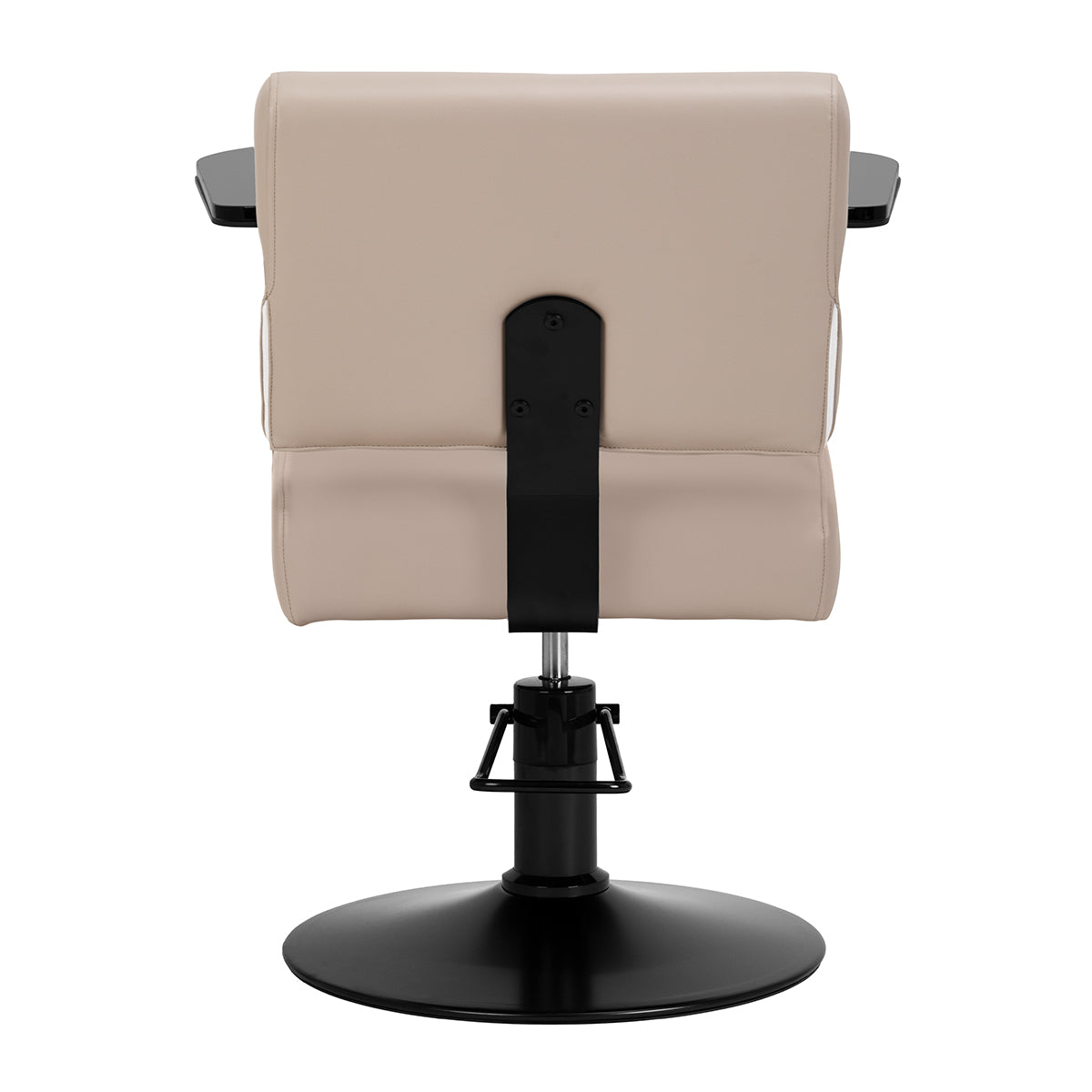 Beige Jet Latte hairdressing chair from HAIR SYSTEM with cushioned seat and backrest, adjustable height, and modern design.