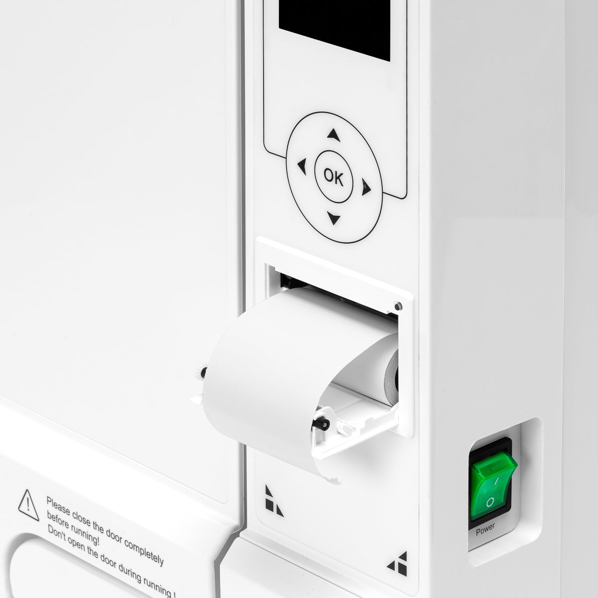 FOMOS Foster 8L autoclave built-in thermal printer detail