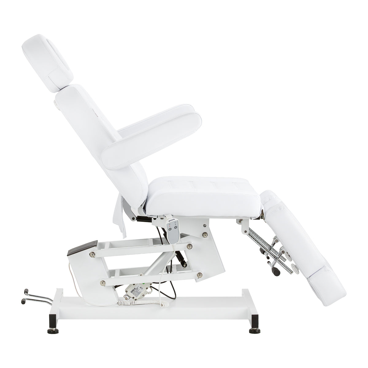 Azzurro 706 electric pedicure chair in white with single motor, designed for beauty salon furniture use.
