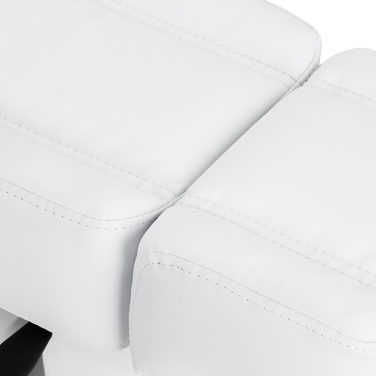 White electric pedicure chair by AZZURRO with a single motor designed for beauty salon use, featuring a comfortable seat and footrest.