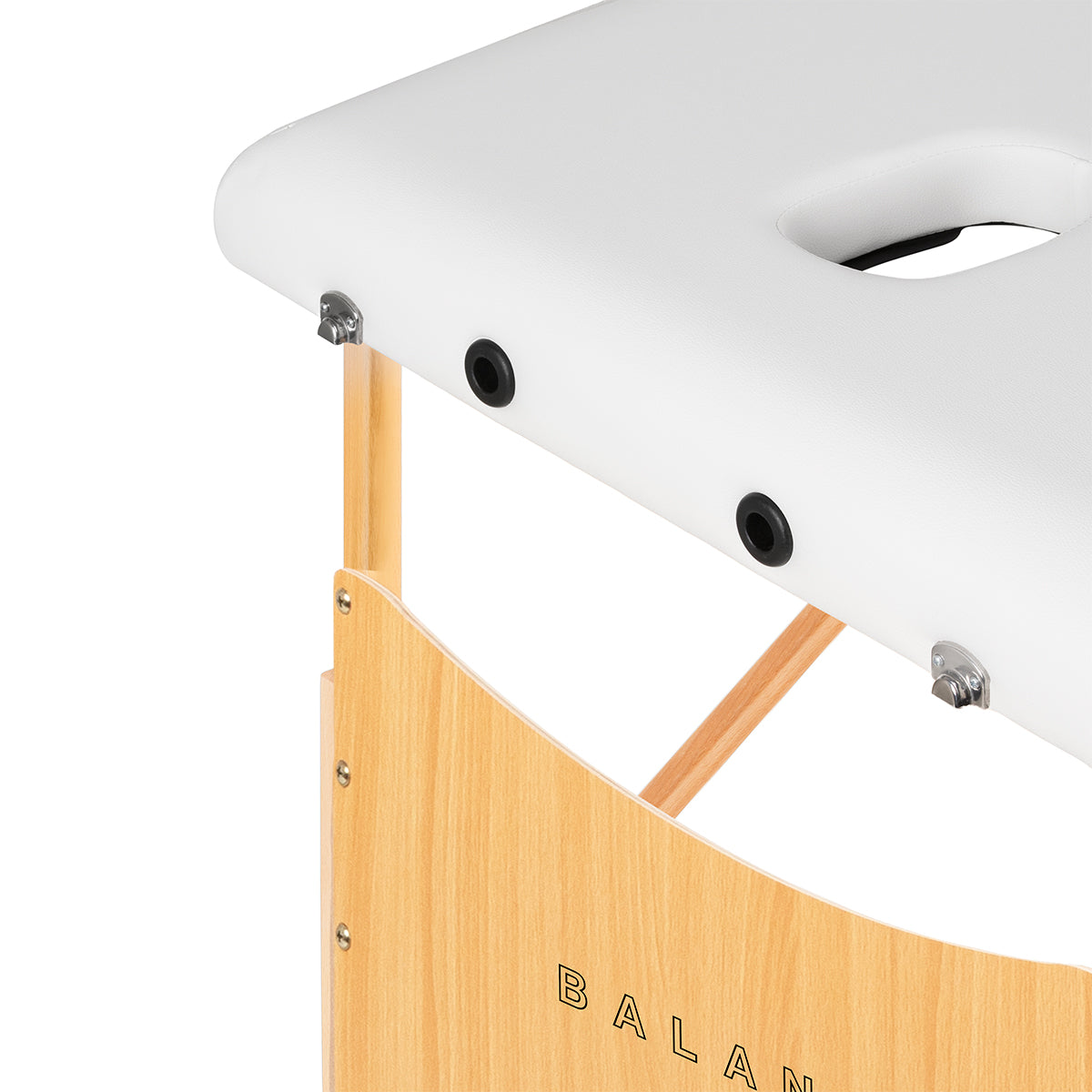 BALANCE wooden folding massage table 2 segment 190x70 white - BVShop