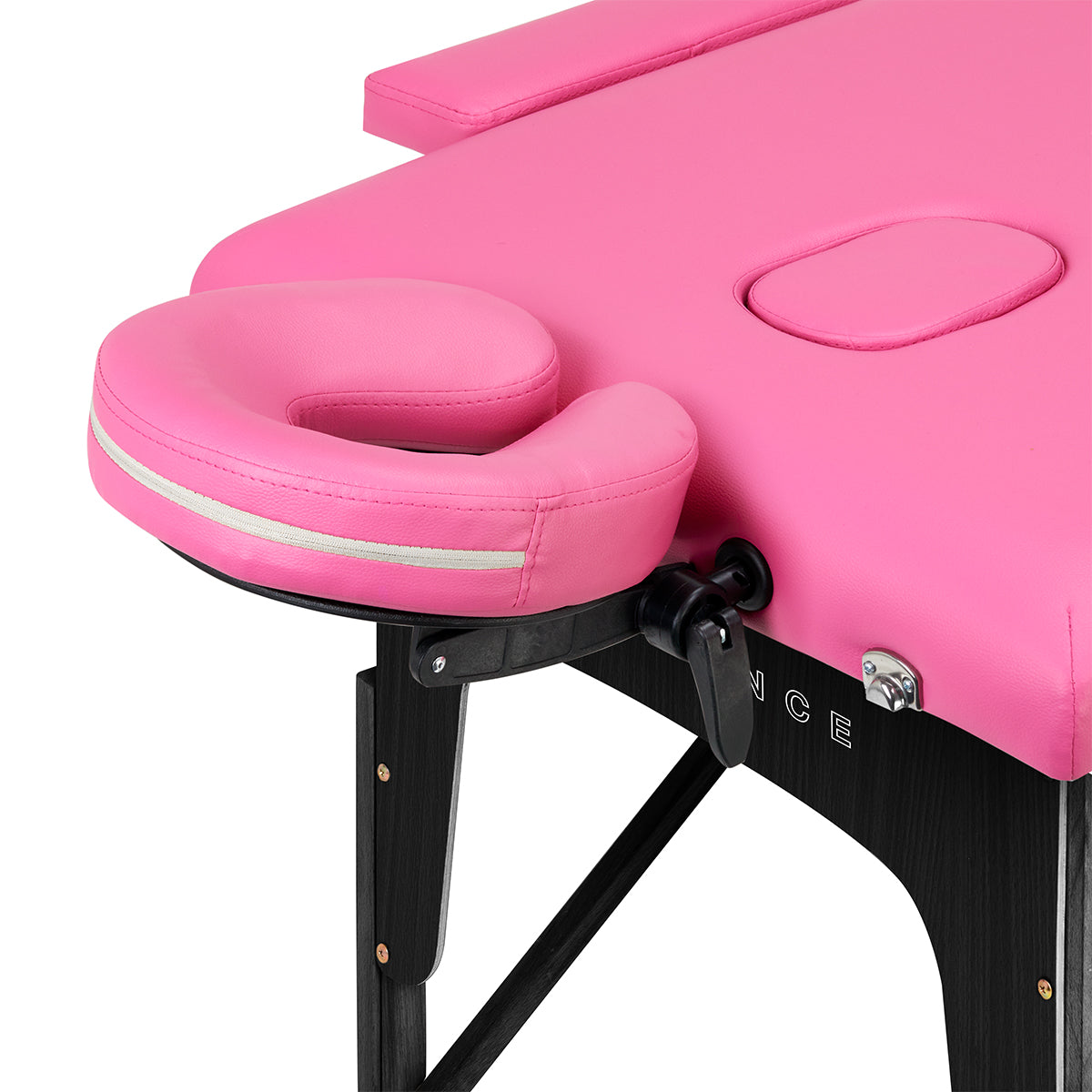 BALANCE wooden folding massage table 2 segment pink and black - BVShop