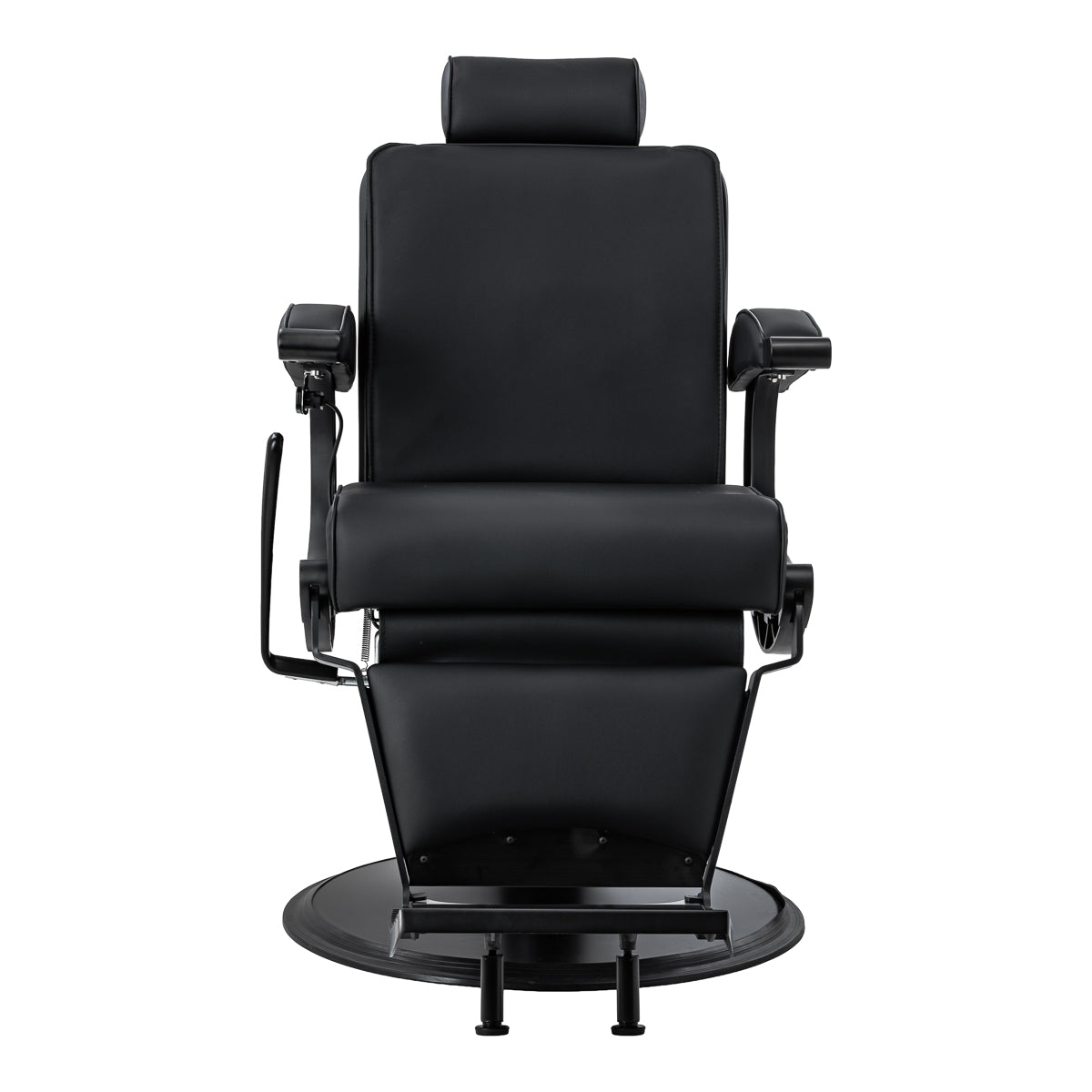 Gabbiano Continental Sillón De Barbería Con Masaje – Negro · Vista frontal