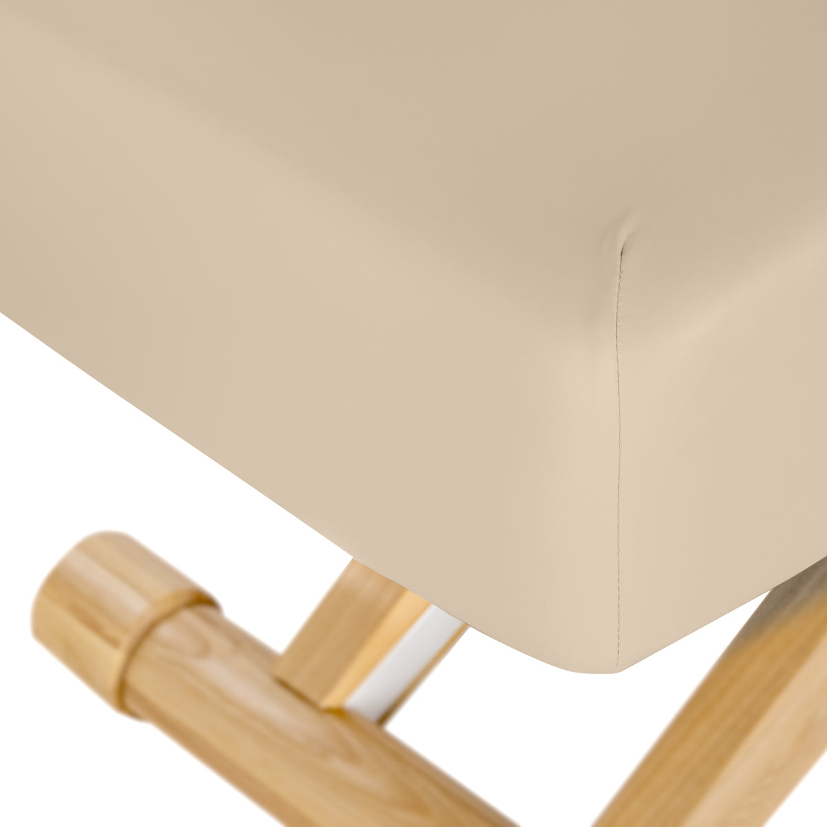 Sillon Siesta Camilla SPA Eléctrica – Beige, Base Marrón Claro · Base de madera