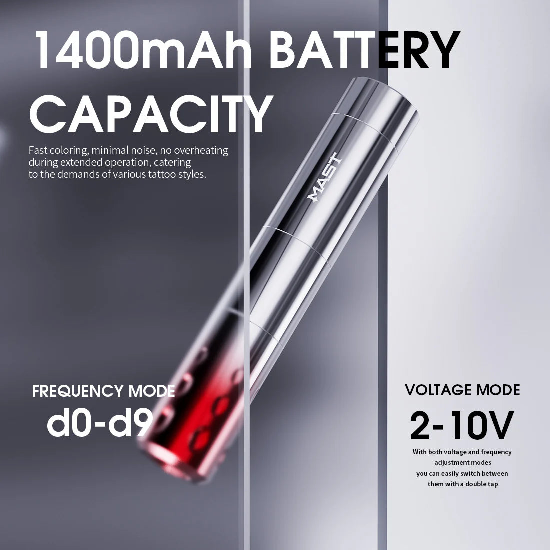 Máquina de Tatuaje Inalámbrica Mast para PMU con Trazo de 3.0 mm