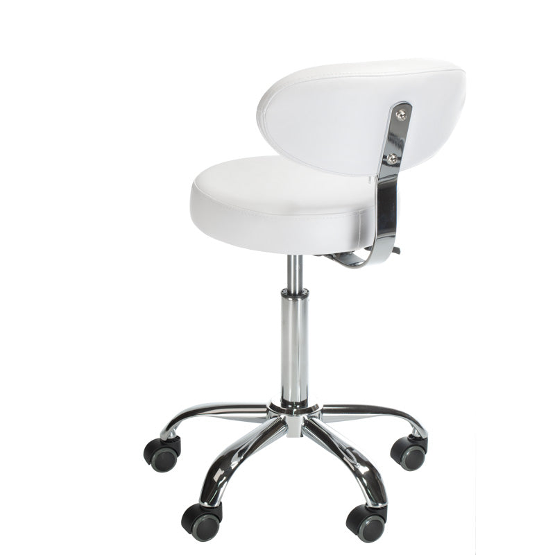 Taboret kosmetyczny z opar. BD-9934 white - BVShop