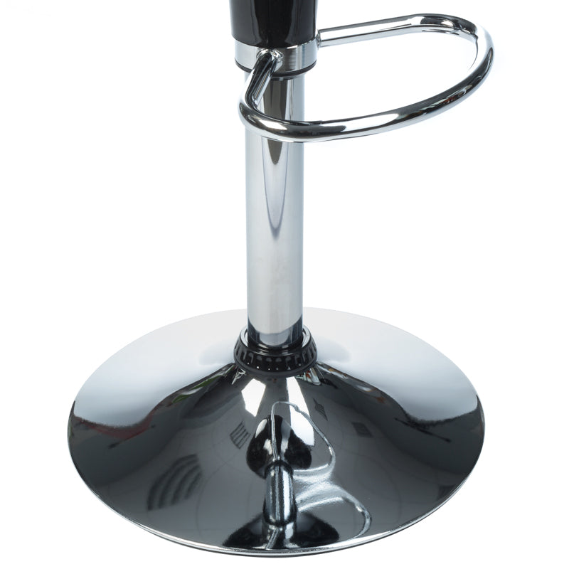 Black bar stool BX-1002 by Beauty System with a sleek modern design, featuring a cushioned seat and metal frame.