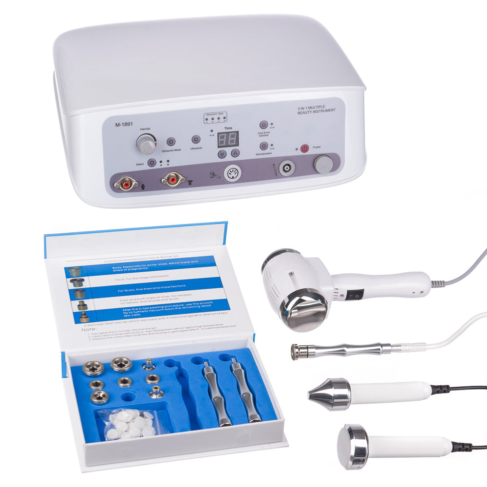 3-in-1 Microdermabrasion + Ultrasound + Hot–Cold BR-1891 – Gray - BVShop