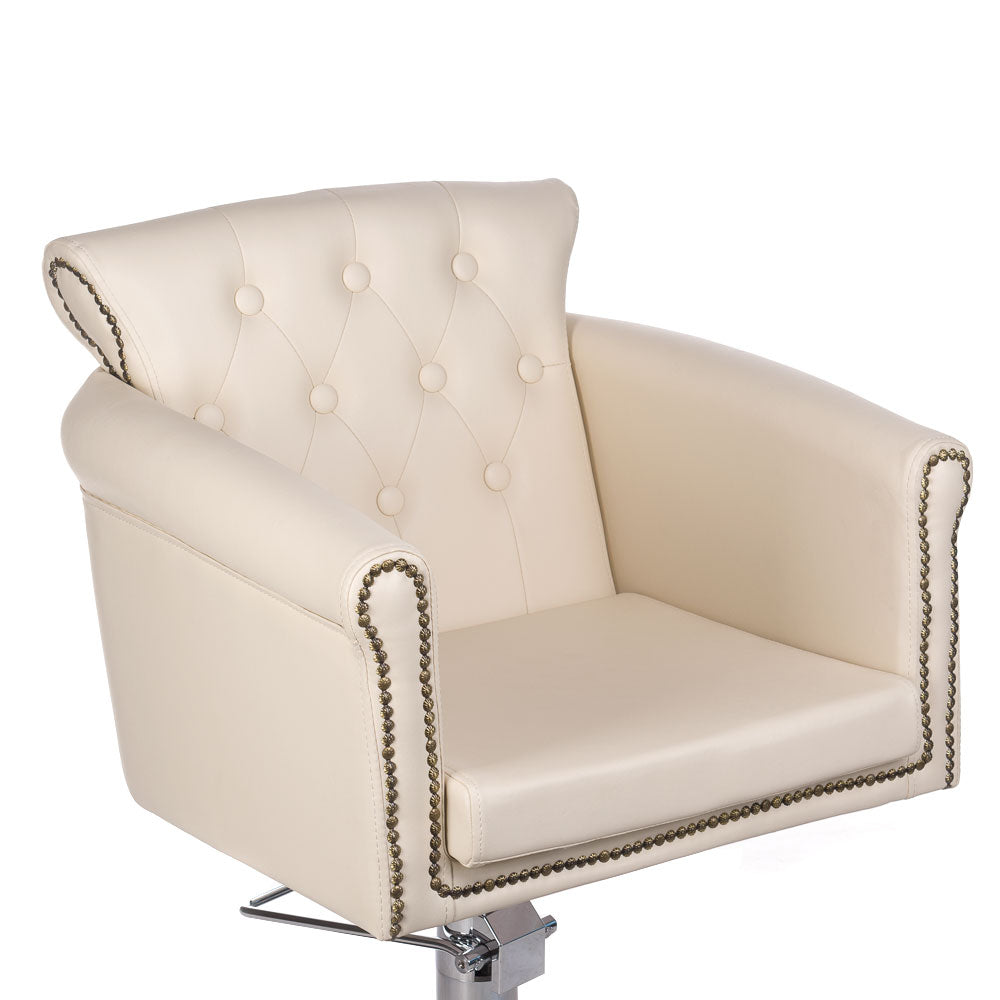 Fotel fryzjerski ALBERTO BH-8038 kremowy - BVShop