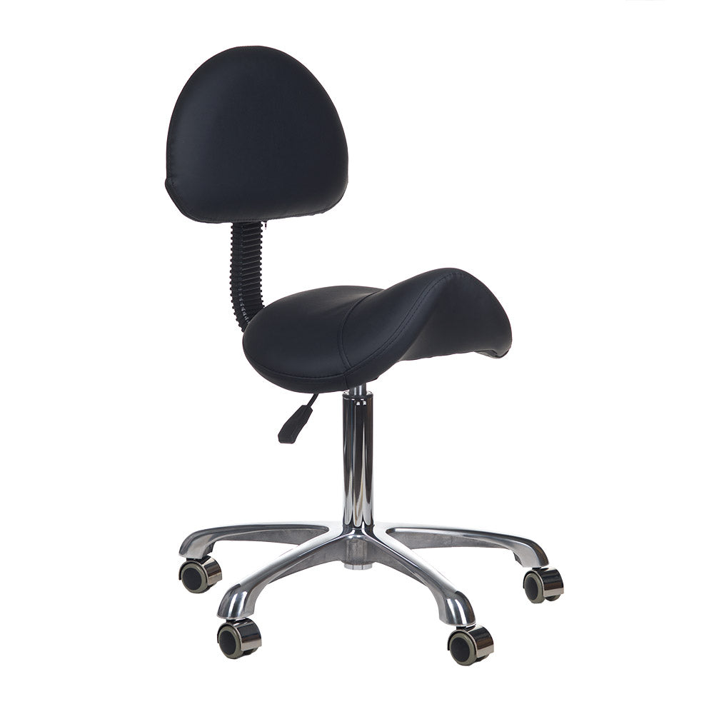 Taboret kosmetyczny BY-8373 czarny - BVShop