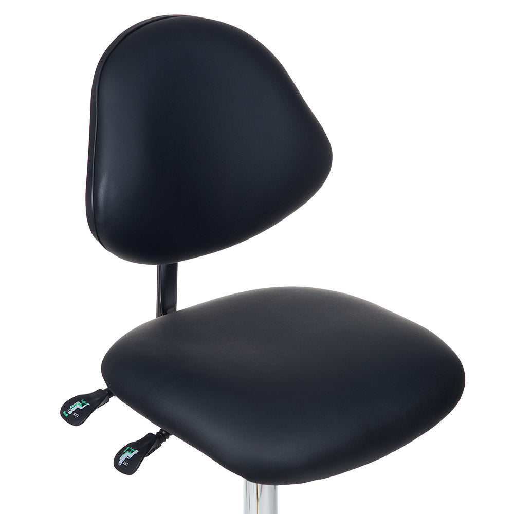 Taboret kosmetyczny BY-8377 czarny - BVShop