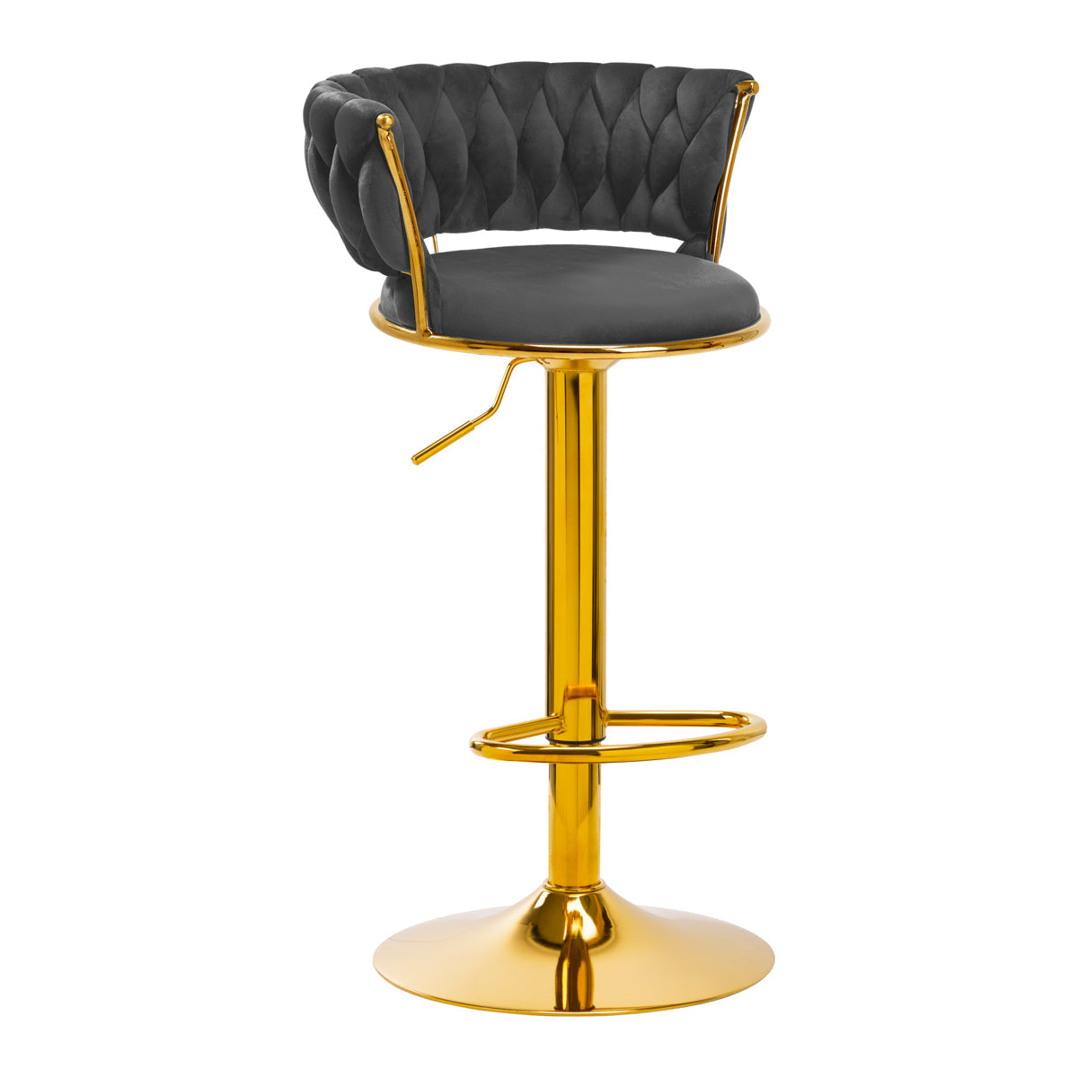 4Rico Bar Hocker QS-B313a gray velvet - BVShop
