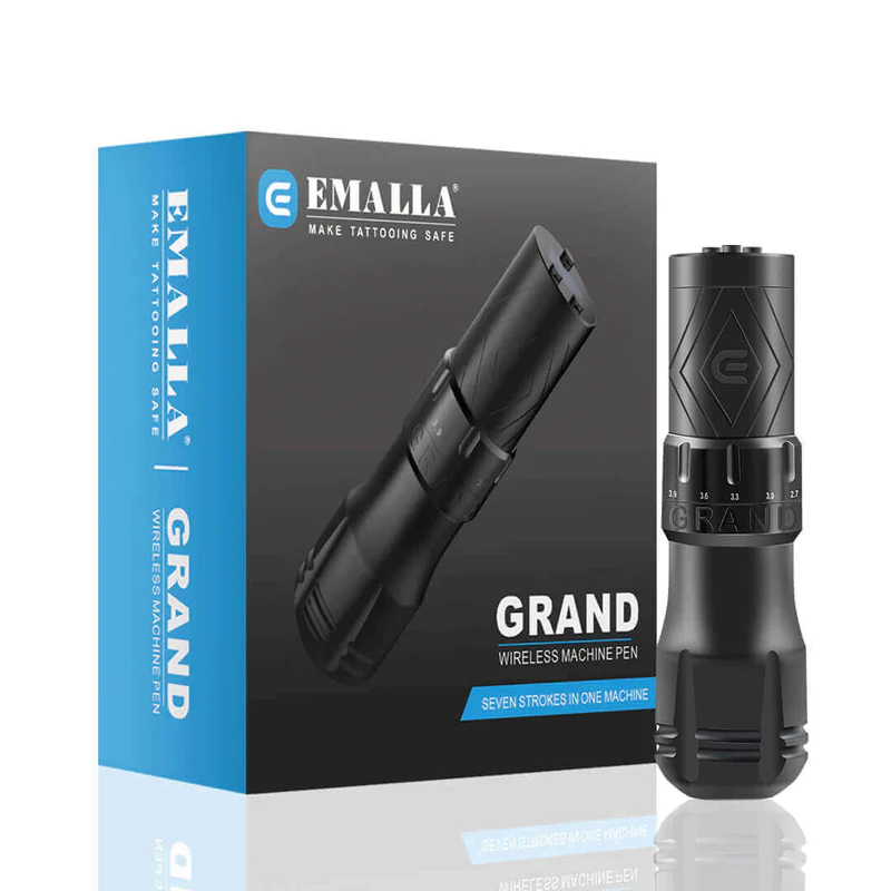 Emalla Grand black tattoo pen with presentation box