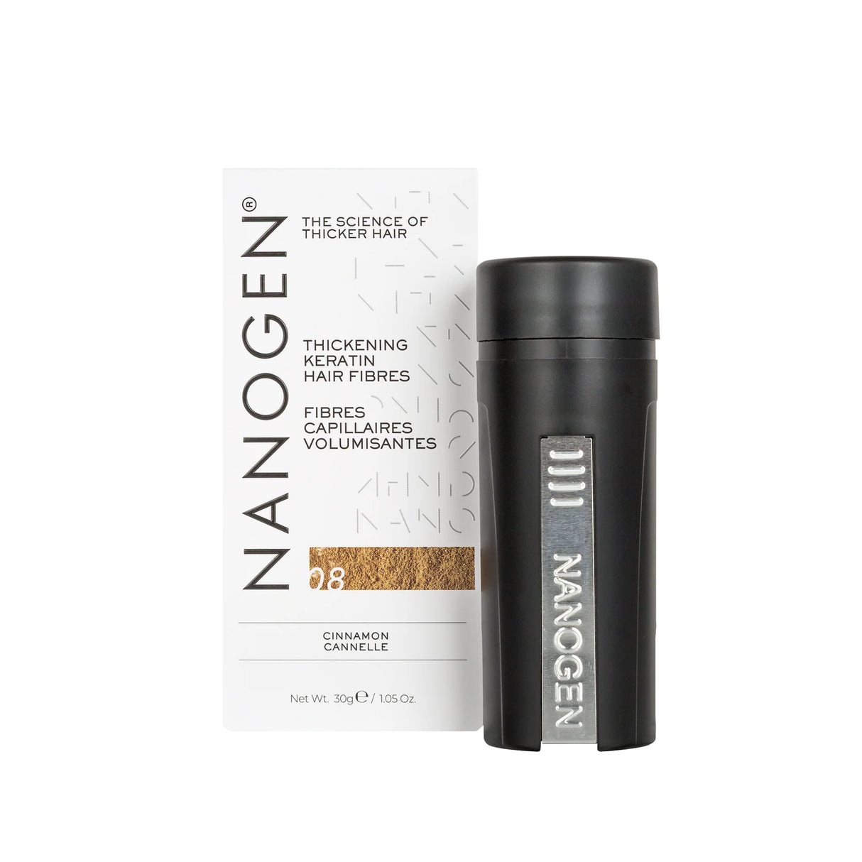 Fibra engrosadora de cabello Nanogen Canela