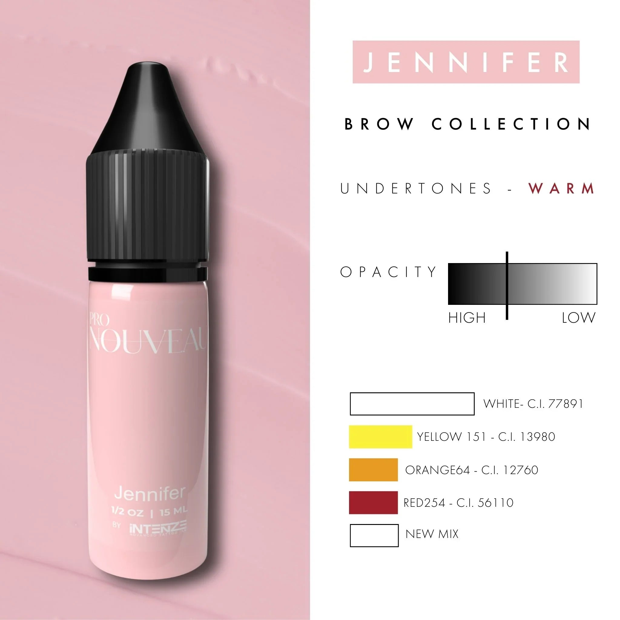 Pro Nouveau Blush Lip Pigments by Intenze Jennifer 15ml - BVShop