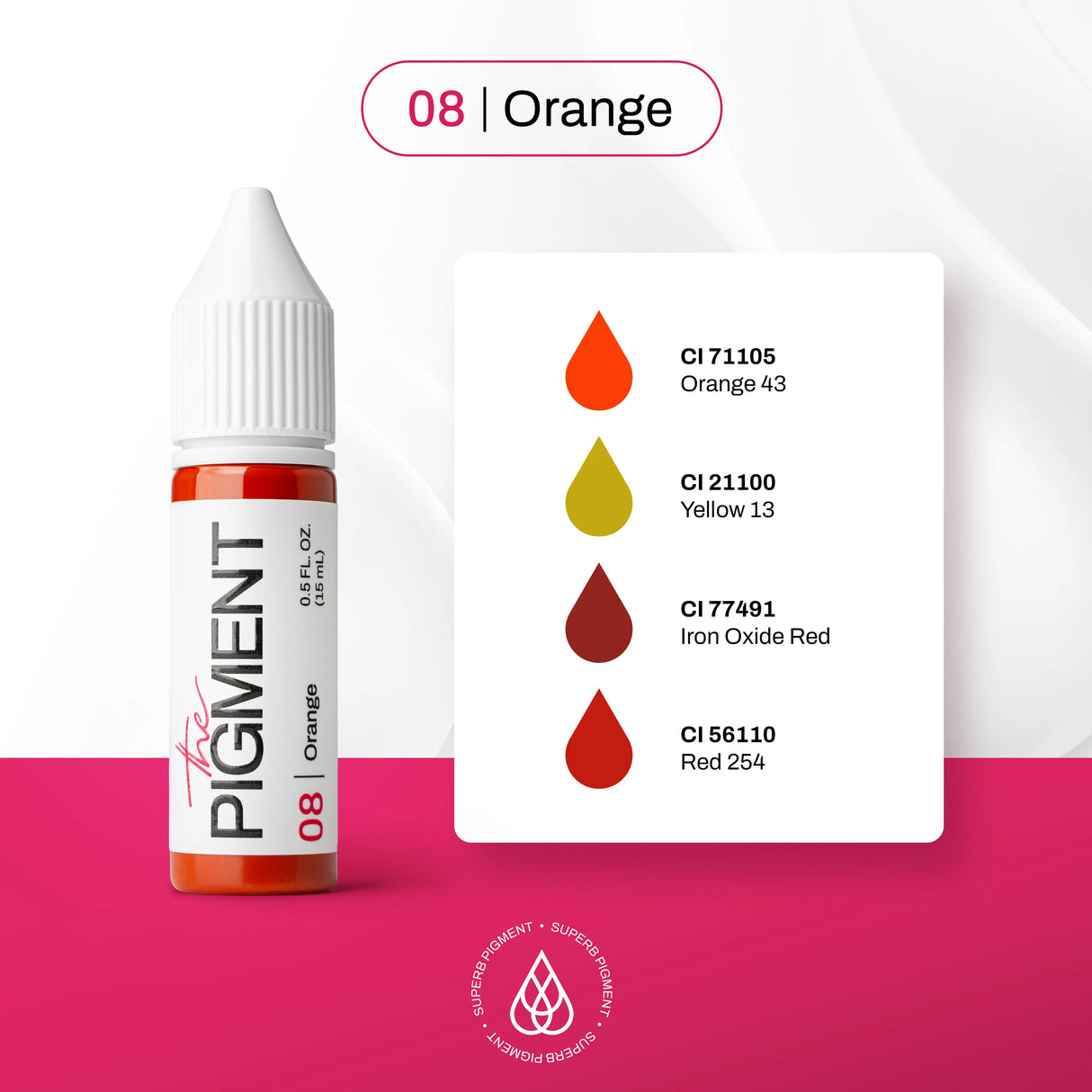 The Pigment 08 Orange Pigmento 15ml