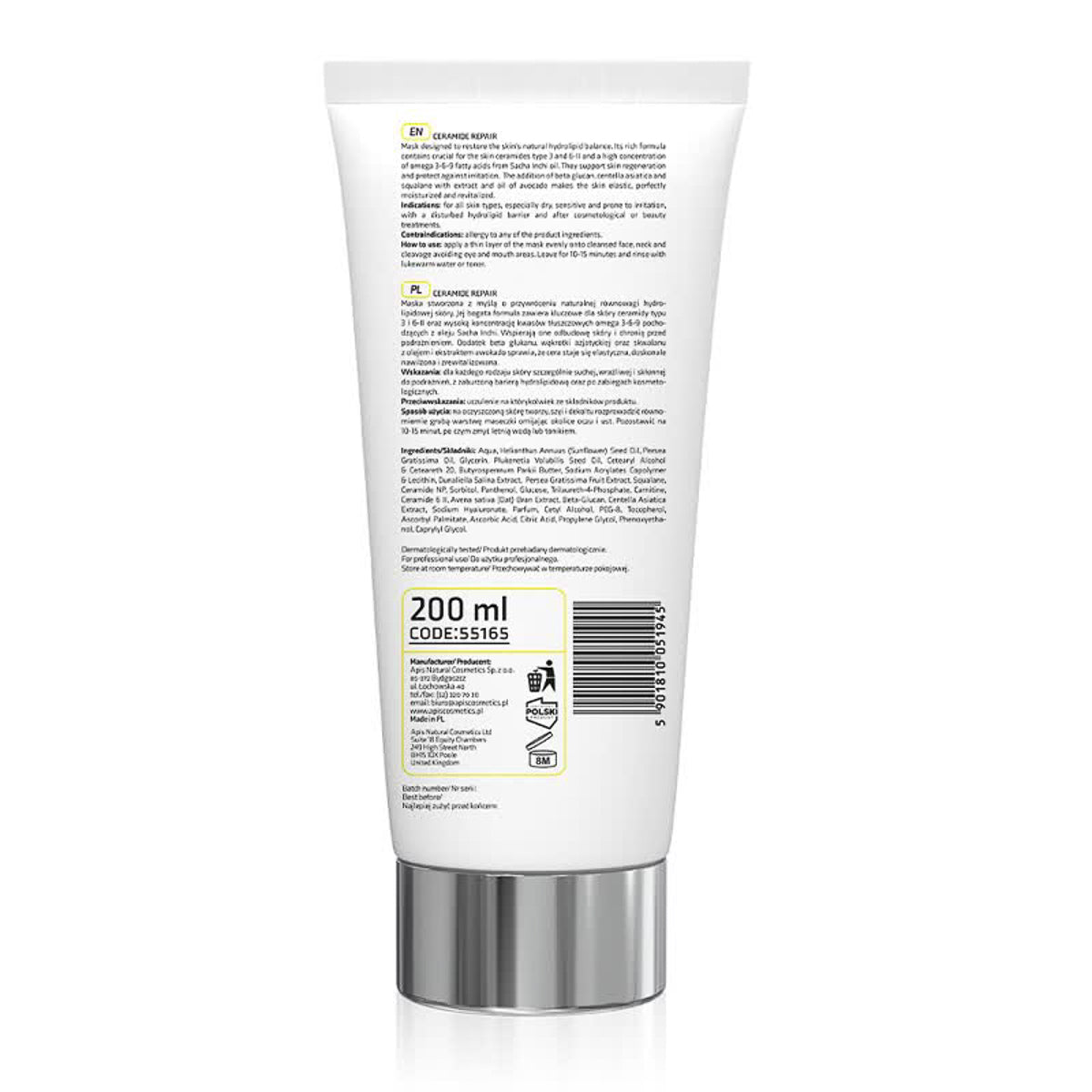 Apis CERAMIDE REPAIR Reconstructive mask with ceramides and beta glucan 200 ml - BVShop