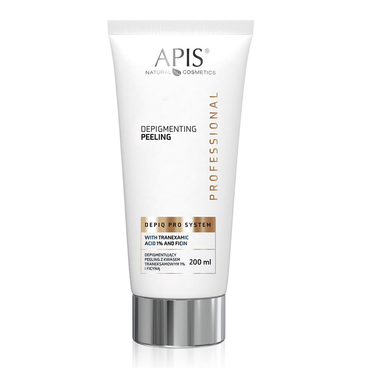 APIS DEPIQ PRO SYSTEM Depigmenting peeling with tranexamic acid tranexamic acid 1% and ficin, 200 ml - BVShop