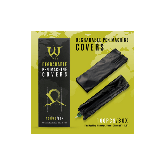 Bio Degradable Machine Pen Cover Black 100pcs - BVShop