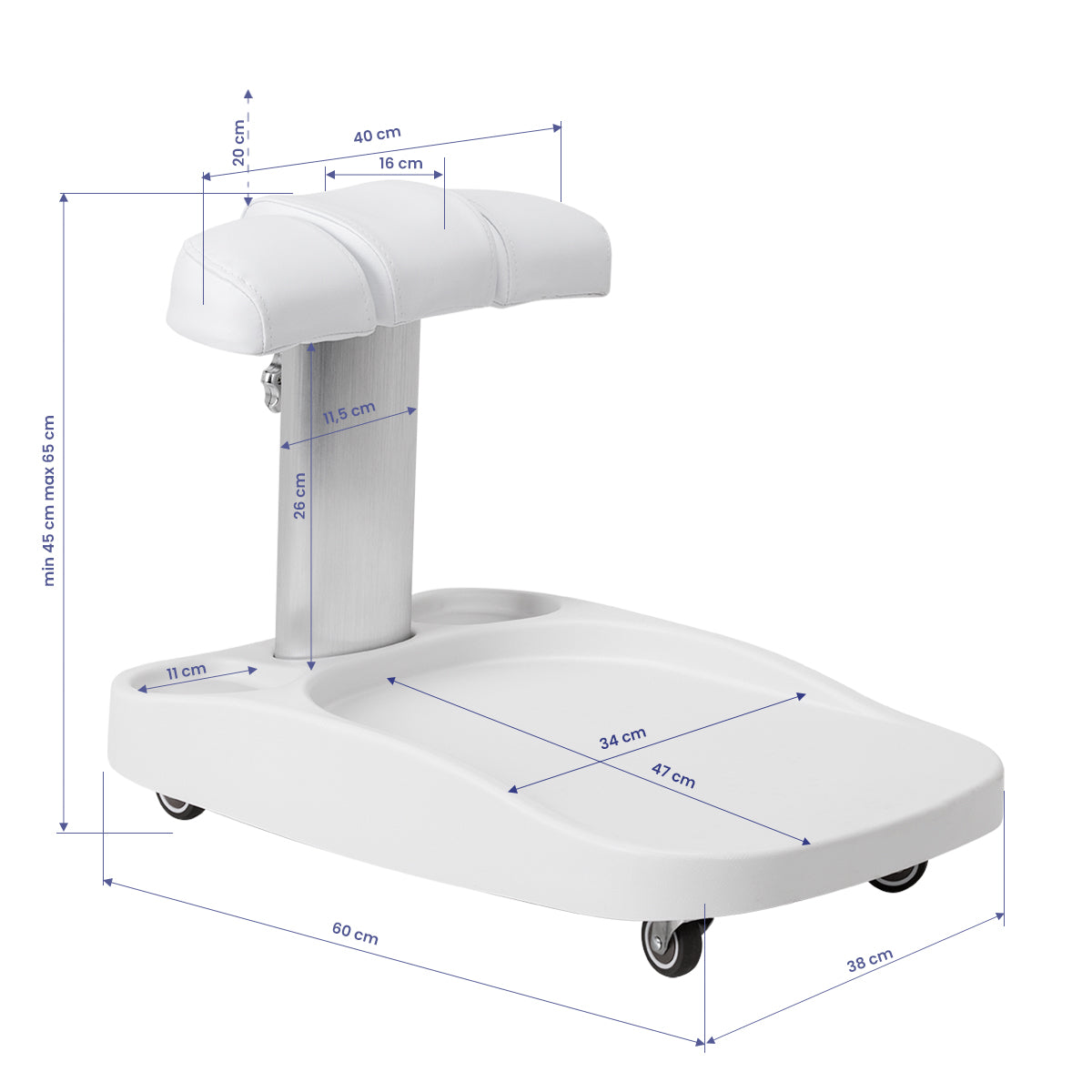 Azzurro paddling pool trolley white - BVShop