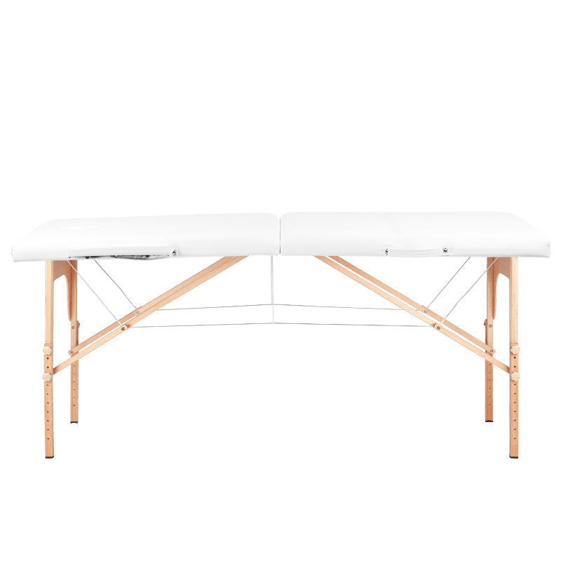BALANCE wooden folding massage table 2 segment white - BVShop