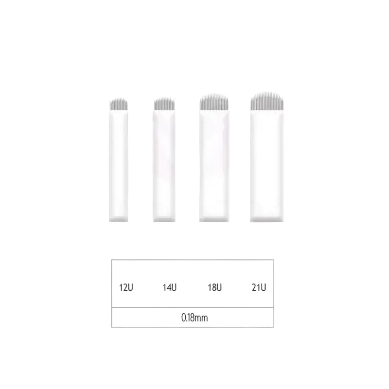 Biomaser 18U 0.18mm U-Shape Microblading Needle for Brow Procedures