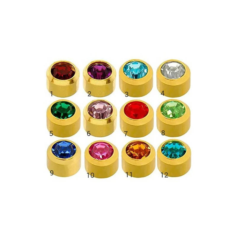 Pendientes Coloridos Estériles MINI Caflon® Chapados en Oro