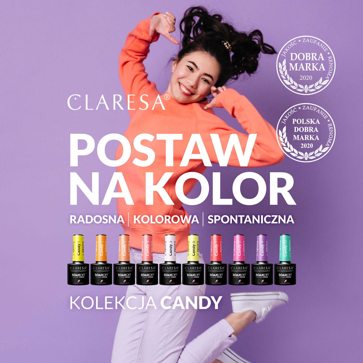 CLARESA Hybrid nail polish CANDY 1 - BVShop