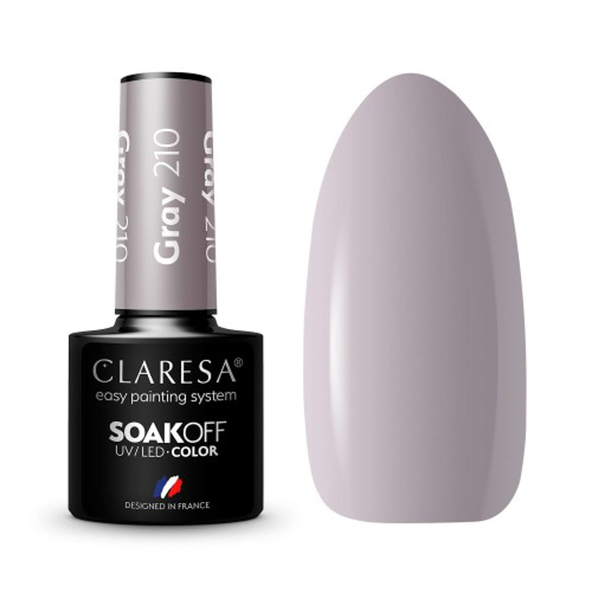 CLARESA Hybrid nail polish GRAY 210 -5g - BVShop