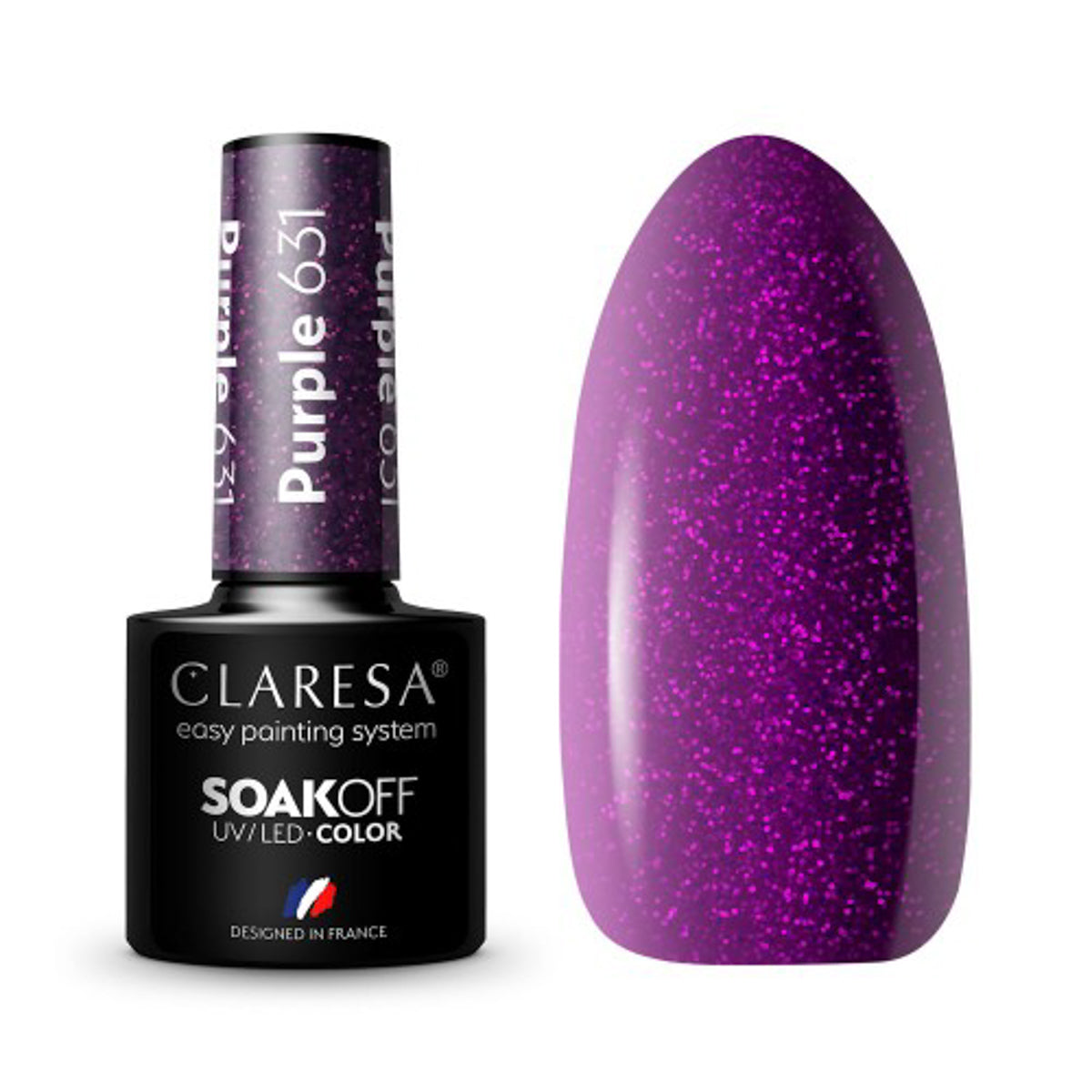 CLARESA Hybrid polish PURPLE 631 -5g - BVShop