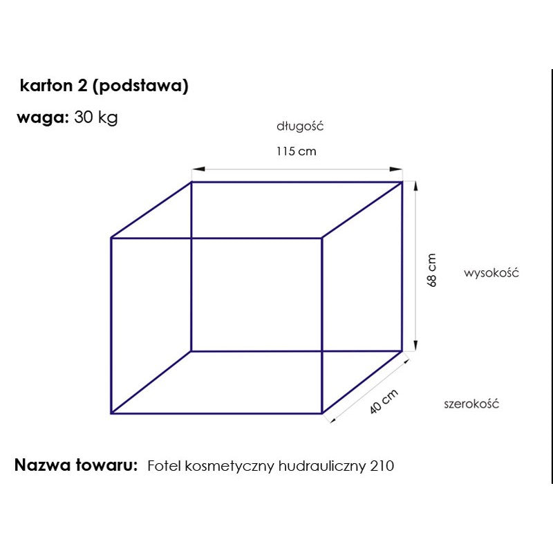 Cosmetic chair hyd. a 210 is white - BVShop