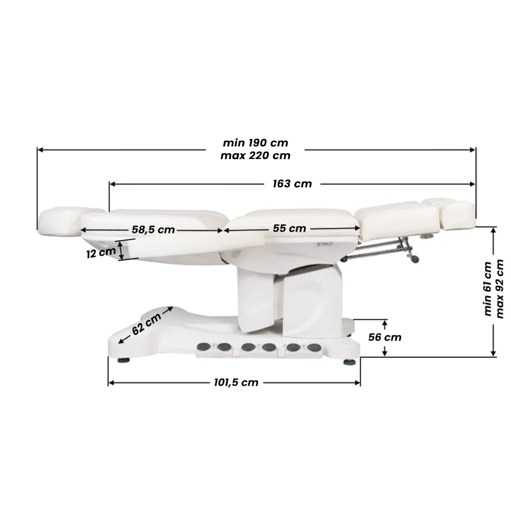 COSMETIC ELECTRIC CHAIR. AZZURRO 708BS PEDI PRO EXCLUSIVE 3 MOTOR HEATED - BVShop