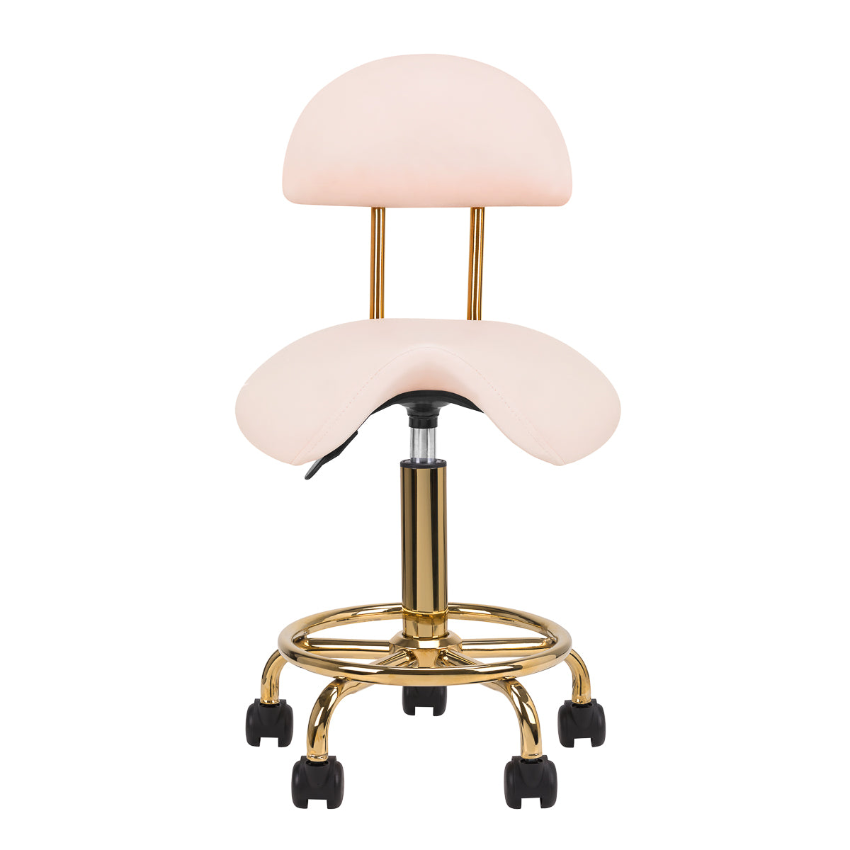 Cosmetic stool 6001-G gold – pink second category - BVShop