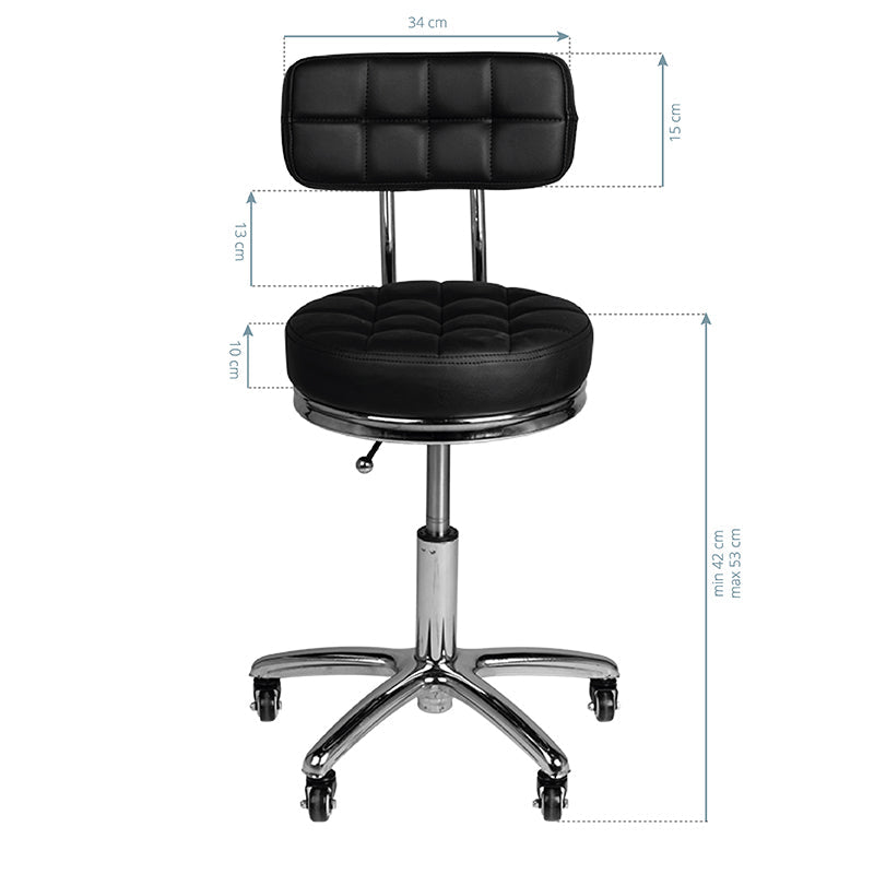 Cosmetic stool am-877 black - BVShop