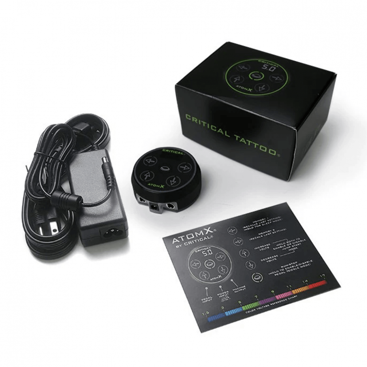 Critical Tattoo Power Supply Atom X Black - BVShop