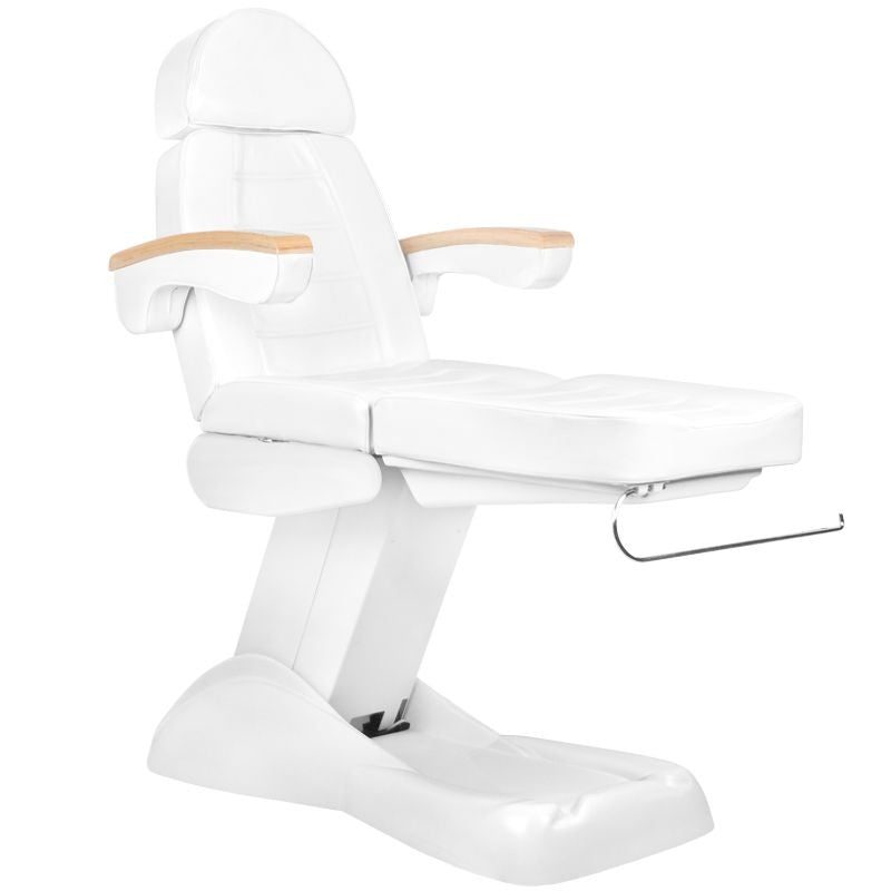 Electric cosmetic chair lux white / beech 3m - BVShop