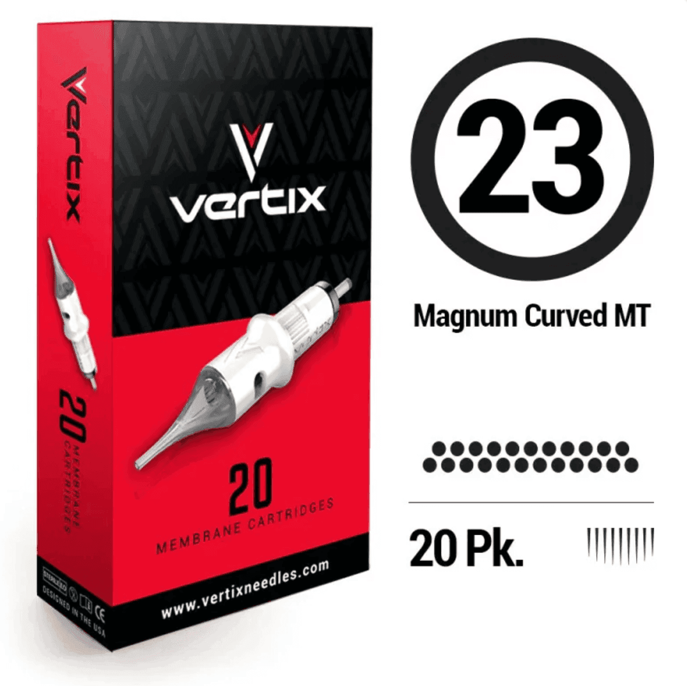 Vertix Tattoo Curved Magnum Cartridges - BVShop