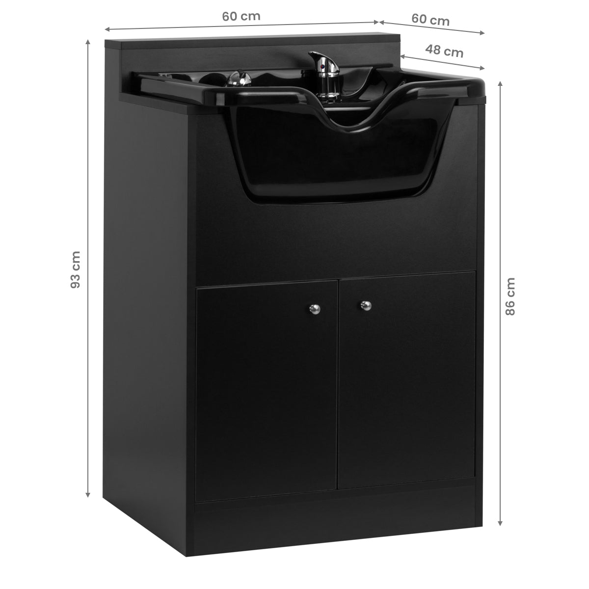 GABBIANO BARBER WASHING STATION BB06 BLACK - BVShop