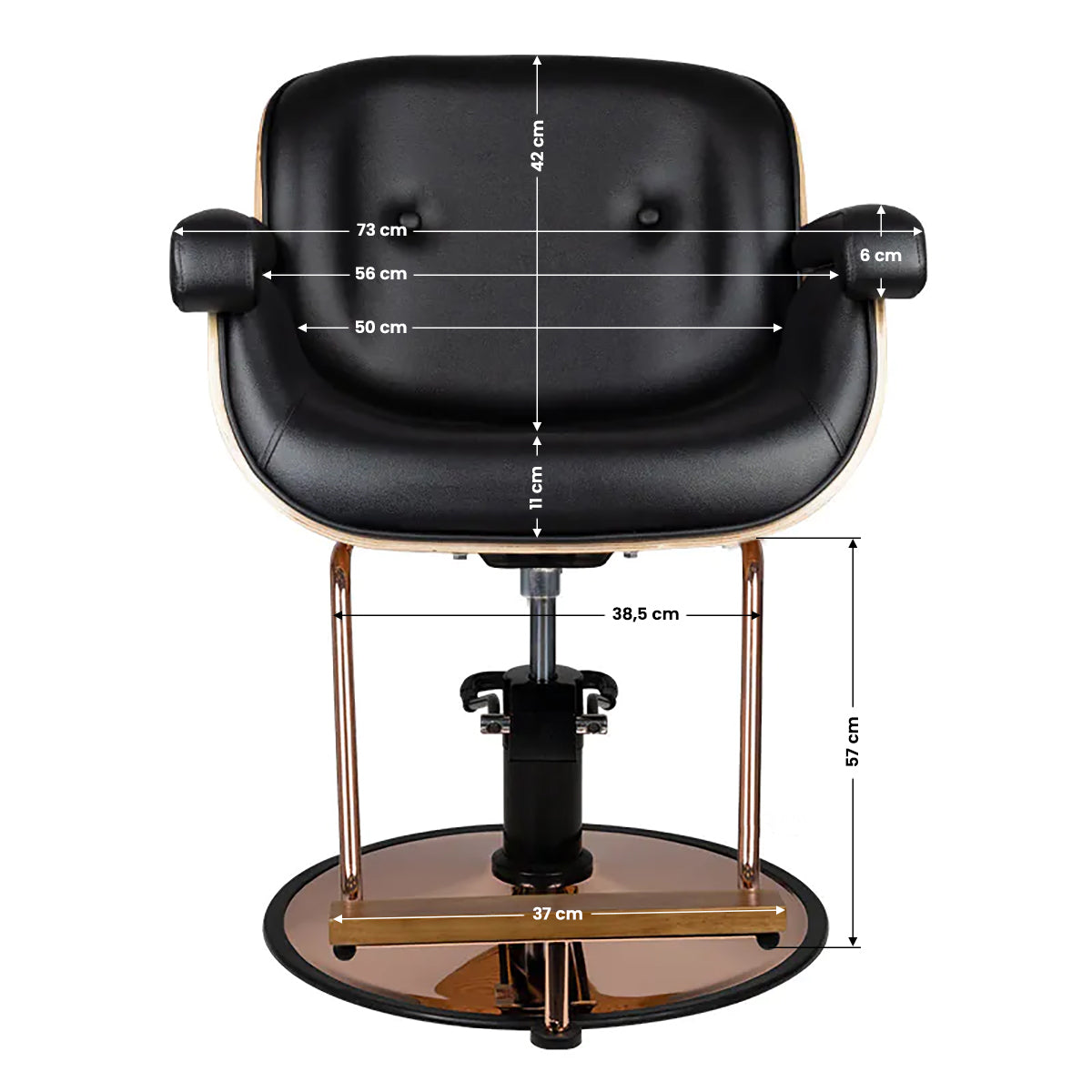 Gabbiano black venice barber chair - BVShop