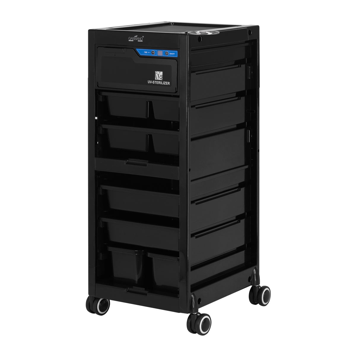 Gabbiano hairdresser's helper with UV sterilizer 68UV black - BVShop
