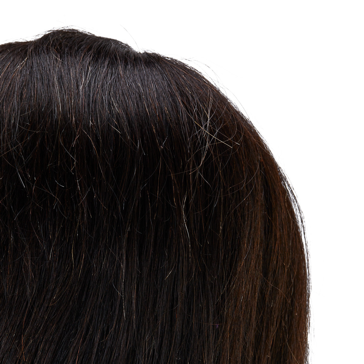 Gabbiano WZ1 hairdressing training head, natural hair, color 1#, length 16" - BVShop