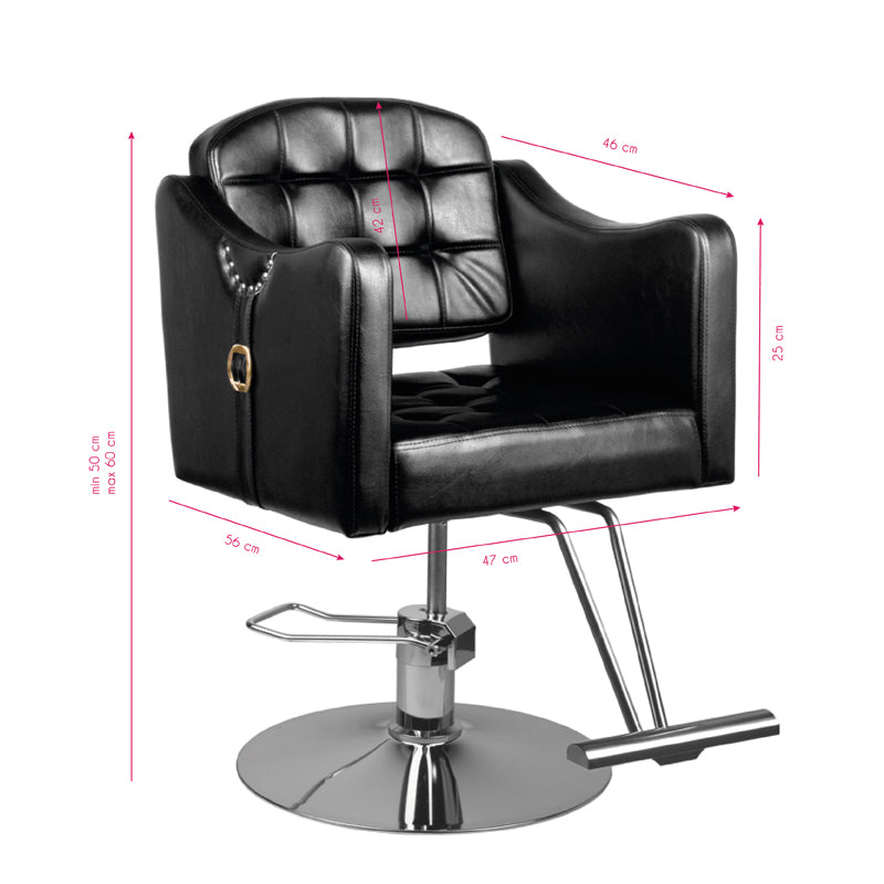 Hair system hairdressing chair 0-90 black - BVShop