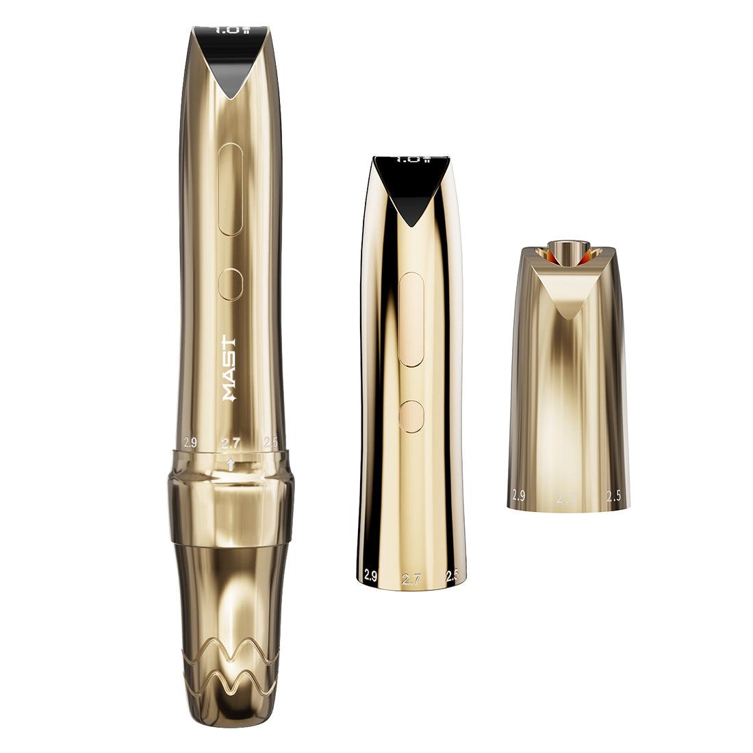 Mast P60 Gold PMU And Tattoo Wireless Machine Pen Stroke 2.2-3.2mm - BVShop