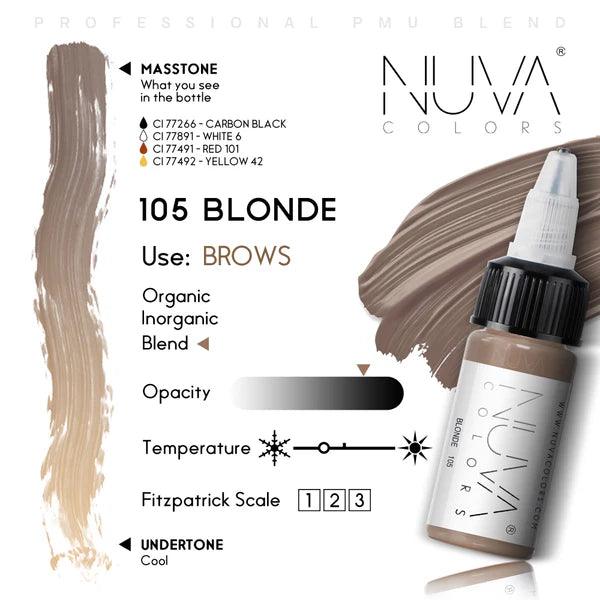 Nuva Colors Eyebrow Pigments 105 BLONDE 15ml - BVShop