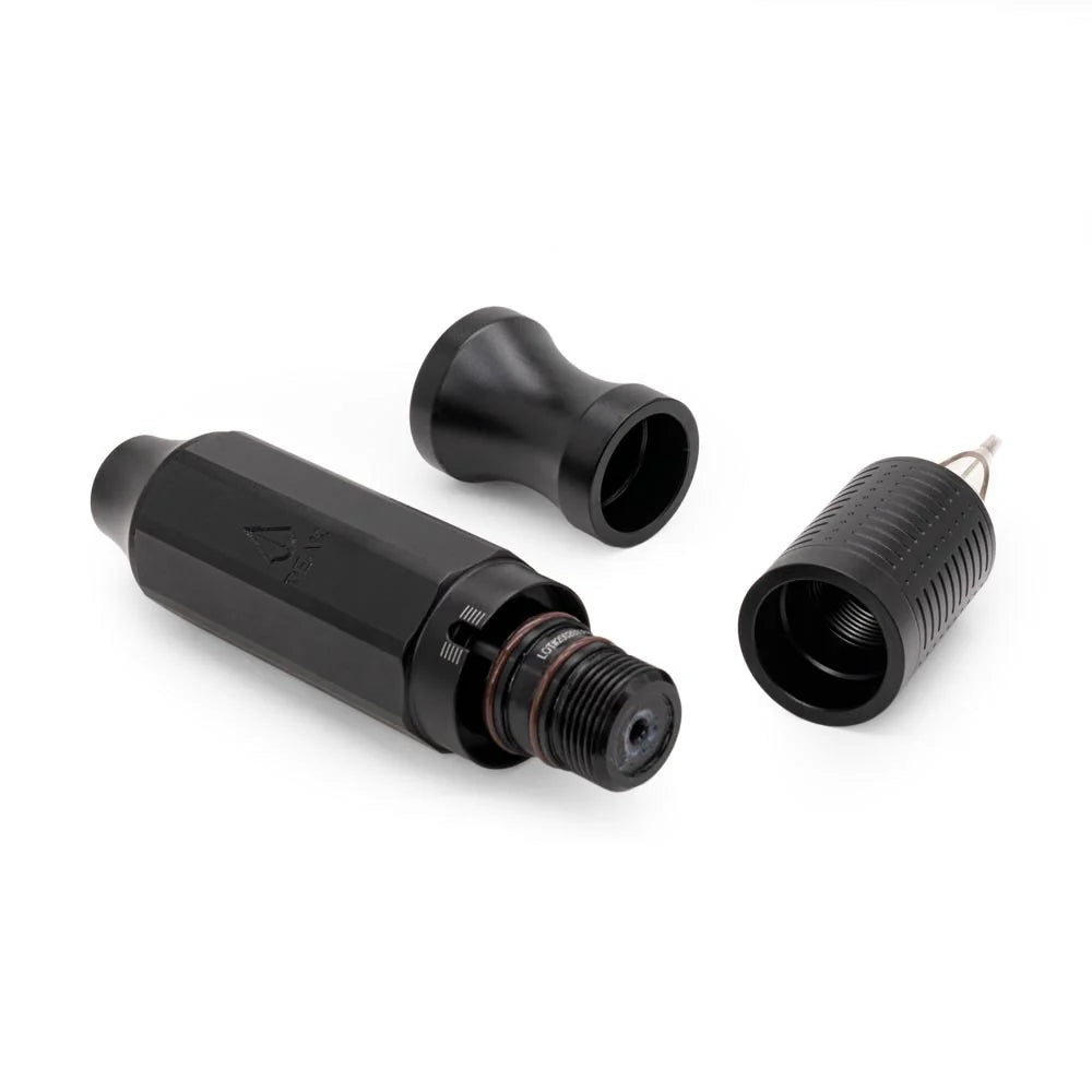 Peak Orion Rotary Pen Tattoo Machine in black with 3.5mm needle stroke, compact and ergonomic design for precise tattooing.