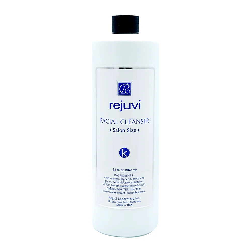 Rejuvi k Limpiador Facial 960ml – Botella, etiqueta frontal