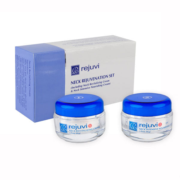 Rejuvi Neck Rejuvenation Set 2x50g box with two anti-aging neck creams