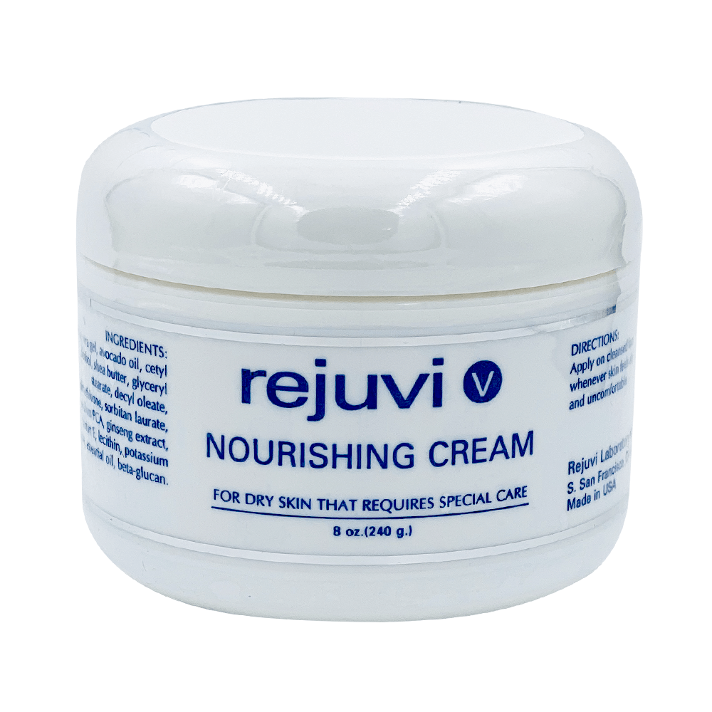 Rejuvi v Hidratante Facial 240g – Tarro, etiqueta frontal