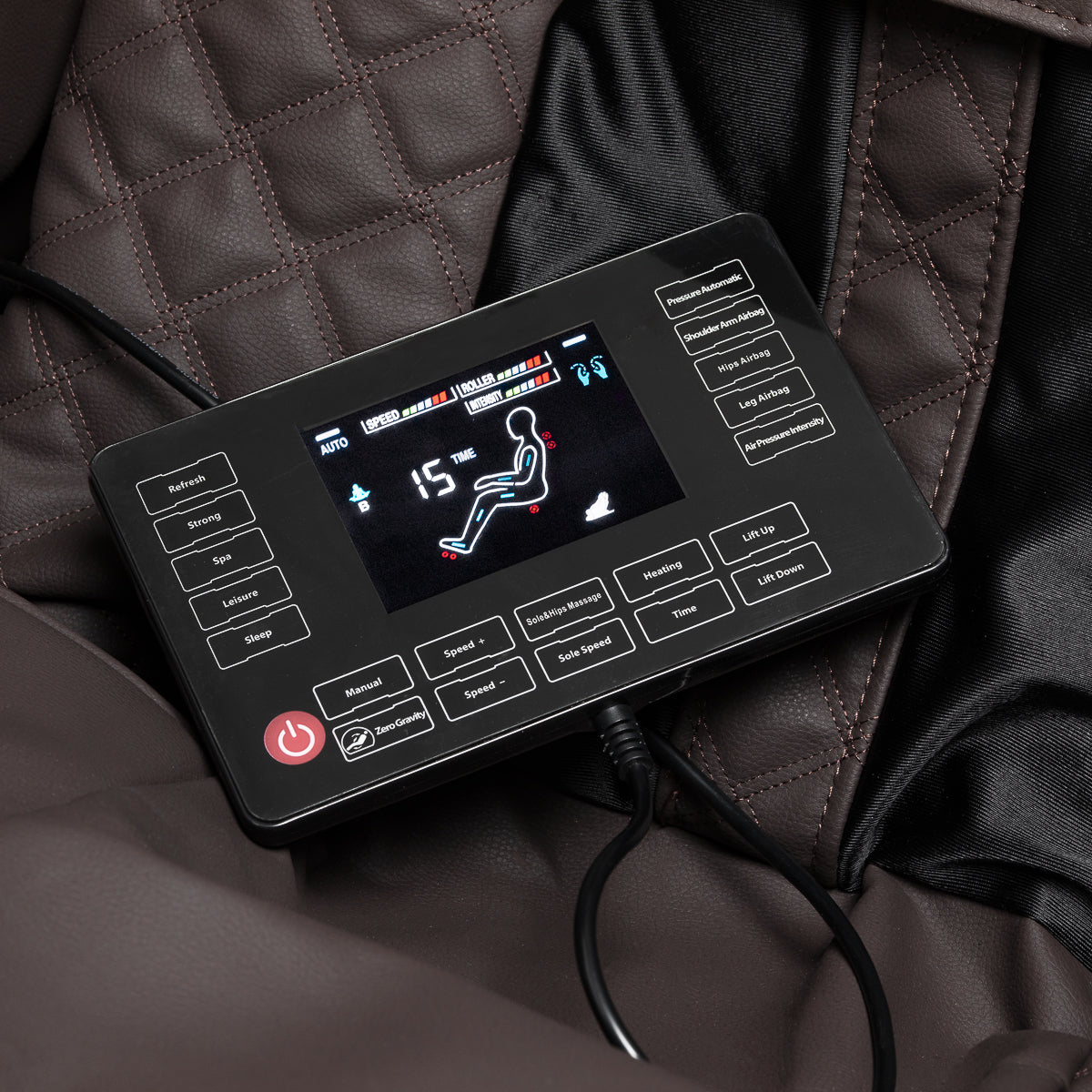 Sakura massage chair 306A wooden leather - BVShop